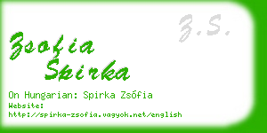 zsofia spirka business card